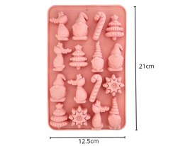 Molde silicona 16 figuras Navidad